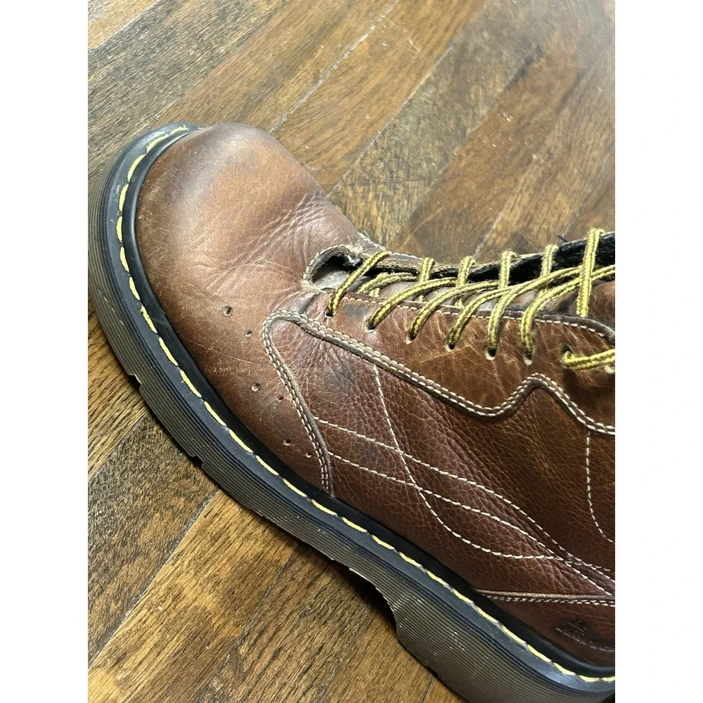 Men's Doc‎ Dr. Martins Y2K Vintage Brown Lace Up Chunky Platform Boots Size 8